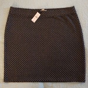 LOFT Ann Taylor XL Pencil Skirt Black & White FALL